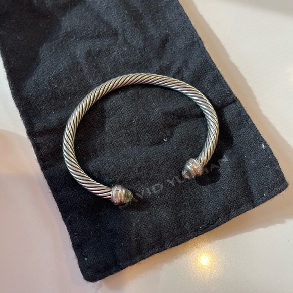 David Yurman bracelet in Sterling Silver with Prasiolite and Pavé Diamonds - Picture 1 of 4